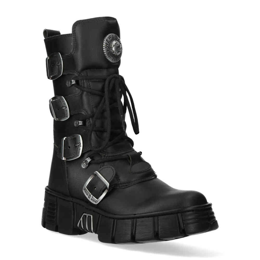 New Rock - M-WALL1473-V7 Platform Boots - Black